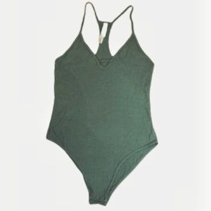 Cute Aeropostale Mint Green Ribbed Bodysuit